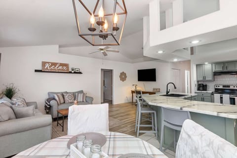 Spacious open-concept kitchen and dining room area