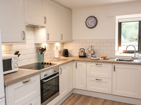 Fridge, dishwasher, cookware/dishes/utensils
