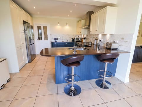 Fridge, dishwasher, cookware/dishes/utensils