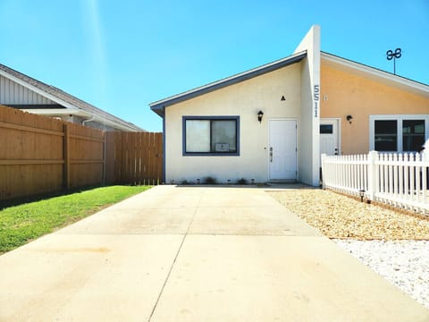 View of your beach home, you`ll be staying on the left `A` side of the building.
