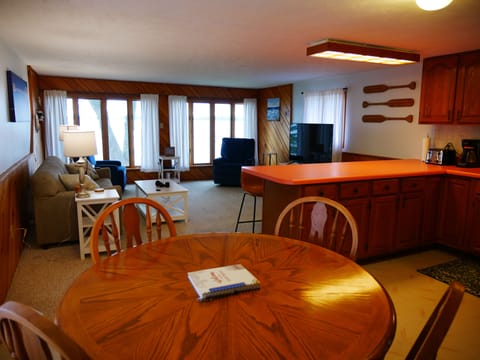 Dining, Kitchen, and Living Room