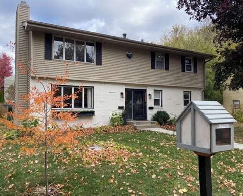 Autumn view of the house- the unit is the first floor.