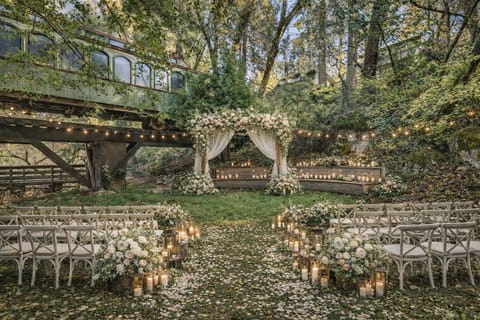 Outdoor wedding area