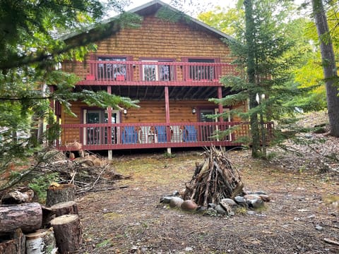 Fireplace behind the house