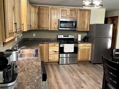 Spacious kitchen with new appliances