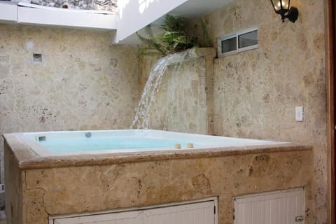 Indoor spa tub