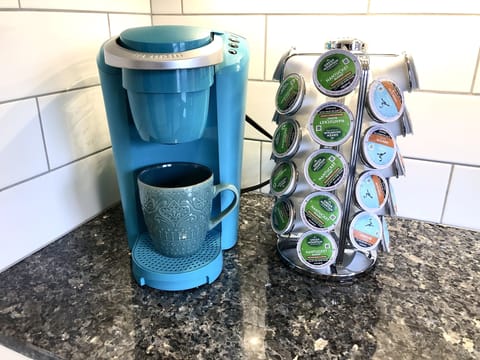 Keurig pods to get your visit started.