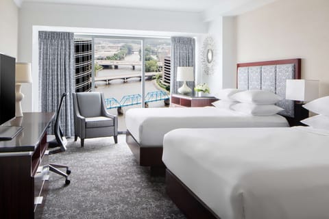 Room, 2 Queen Beds, Non Smoking, River View | Premium bedding, pillowtop beds, in-room safe, desk