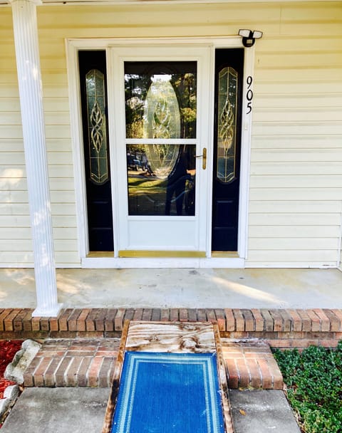 Front door with a ramp for easy access