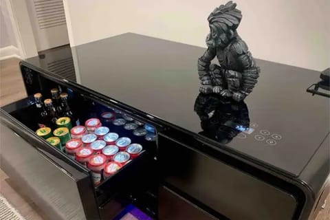 For stays 14 days or more, we provide fully stocked mini fridge!