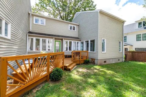 View of House and Deck From Private Backyard