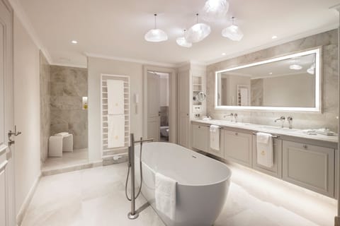 Luxury Suite (Bareiss Wellness) | Bathroom | Separate tub and shower, designer toiletries, hair dryer, bathrobes