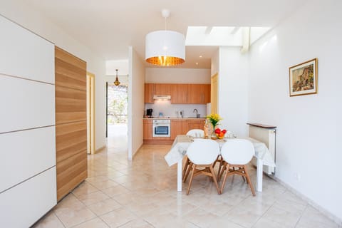 Kitchen open to the dining area