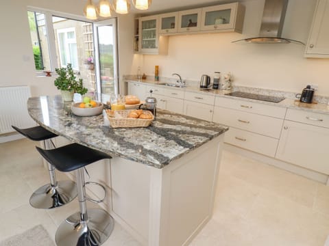 Fridge, dishwasher, electric kettle, cookware/dishes/utensils