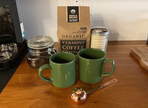 Local Vermont Coffee and a variety of teas are provided for our guests. 