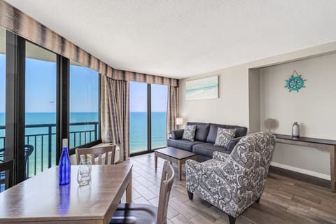 Get comfy in the living room while enjoying the oceanview