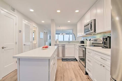 Plenty of room for two people to work in the kitchen.