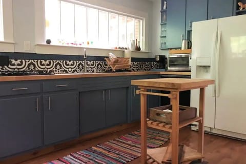 Fully stocked kitchen with everything you need to make meals.