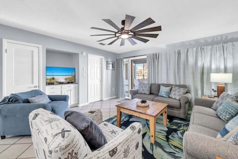 Comfortable Living Room With Patio Access