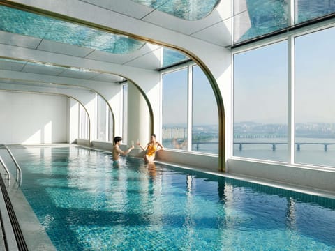 Indoor pool, seasonal outdoor pool, sun loungers