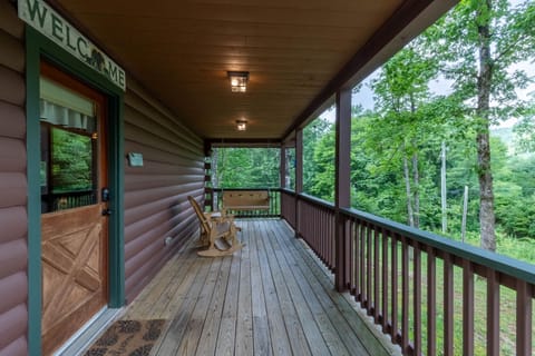 Porch - Front porch with swing and rocking chairs