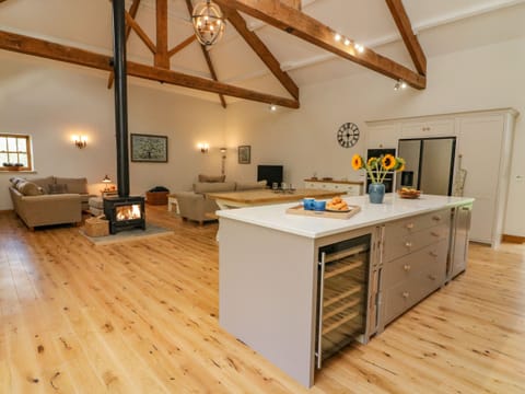 Fridge, dishwasher, electric kettle, toaster