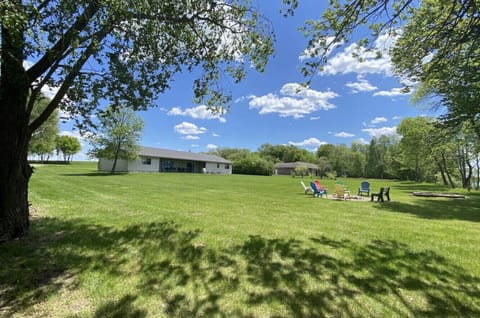 The perfect lake-side yard for lawn games, kids games, and more!