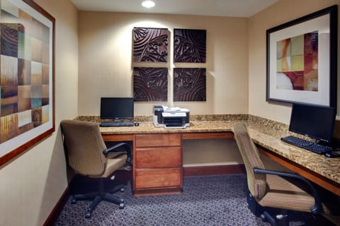 Business center with computers and printer available 24 hours.