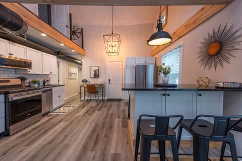 You can even converse with the loft-dwellers overhead as you prep meals.