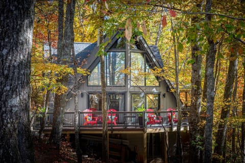 View from the street - our spacious deck