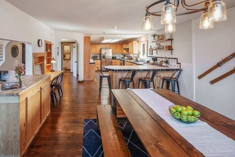 Galley-style with extra bar seating