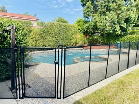 Pool child safety fence recently installed