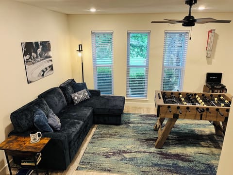 New pullout sofa includes a dream-like mattress cover.