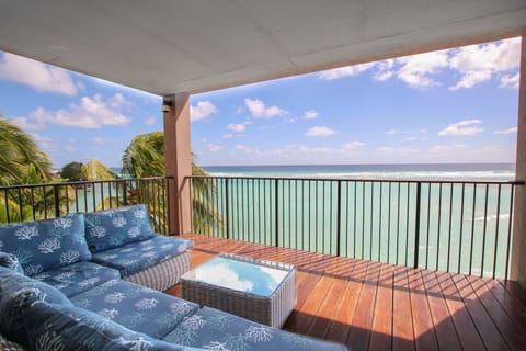 Welcome to Ocean Reef 203! Relax in your private patio and take in the ocean views from this modern condo