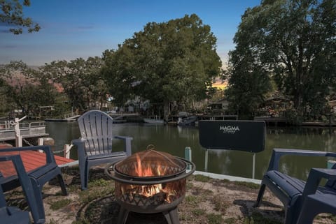 We just added a brand new fire pit & patio chairs...come & enjoy it!