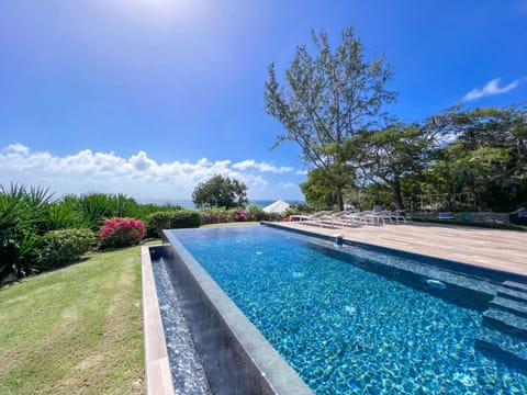 Experience the ocean view from the infinity pool, surrounded by a tropical blooming garden.