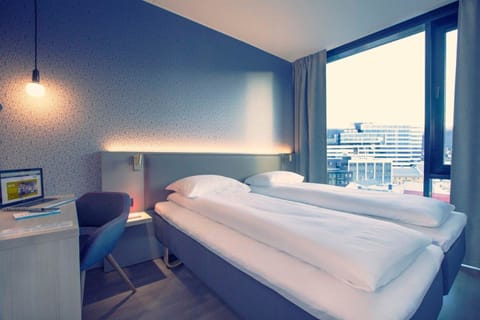 Hypo-allergenic bedding, desk, blackout drapes, bed sheets