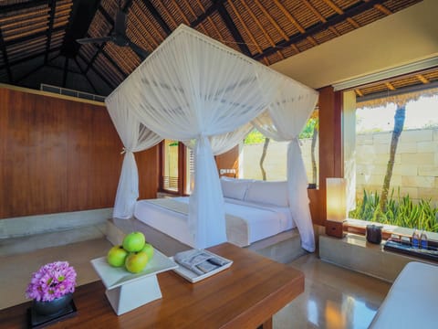 One Bedroom Private Pool Villa | Premium bedding, in-room safe, desk, blackout drapes