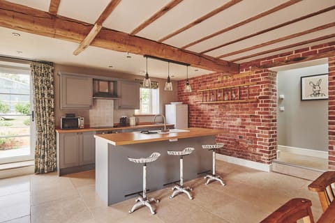The kitchen at Hay Bale Cottage, Worcestershire