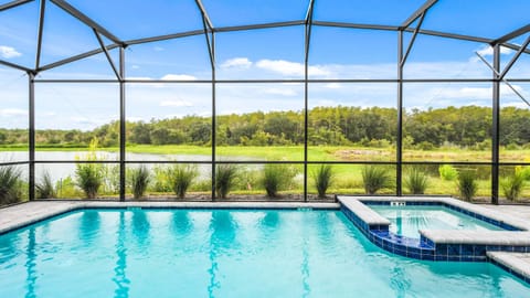 Enjoy stunning views out on to the lake from your own private pool