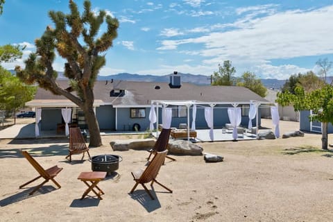 Gather around the wood burning fire pit and make some S’mores.