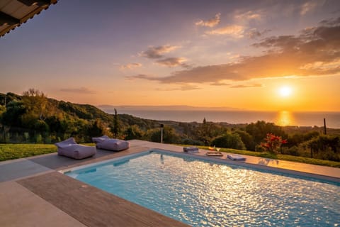 Family House, 2 Bedrooms, Fireplace (Villa Filokalia With Exceptional View) | Pool | Seasonal outdoor pool