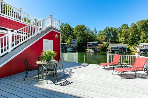 Main Deck with Stairs up to the Boathouse Deck