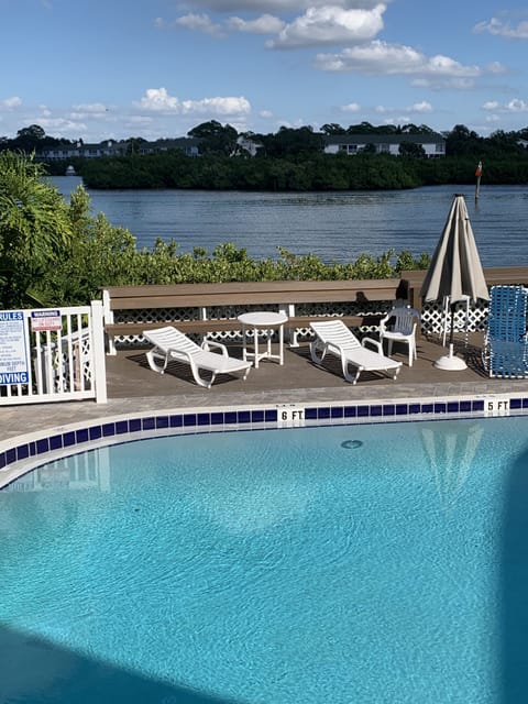 Sea Shell Pool heated pool overlooking the Intracoastal Waterway