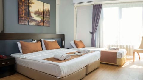 Desk, laptop workspace, free WiFi, bed sheets