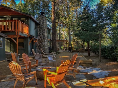 Photo taken from the corner of the backyard near the child play set.