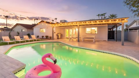 Enjoy a beautiful evening poolside