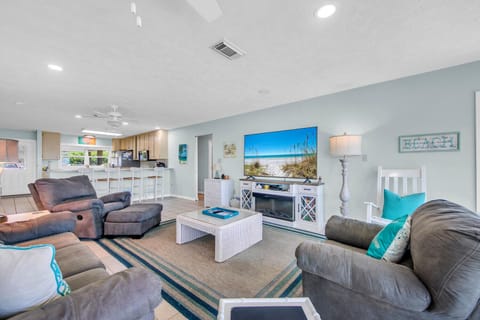 Living room with large flat screen