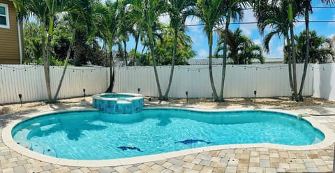 Enjoy the private heated salt water pool! (Updated painted fence)