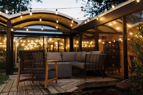 Who`s ready for a cocktail, or glass of wine, with your favorite friends under the lights in the magnificent inner garden?